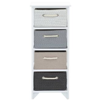Berkfield Home Storage Cabinet 4 Drawers Wood in White