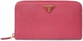 Prada Pre-owned Wallets, female, Pink, Size: ONE SIZE Pre-owned Leather wallets