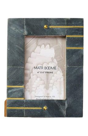 Matr Boomie Sammita 4x6 Black Picture Frame - Carved Marble Brass Inlay at Nordstrom, Size 4Ft 0In X 6Ft 0In