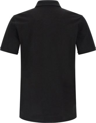 Givenchy Logo Patch Piqu&eacute; Cotton Polo Shirt - Black