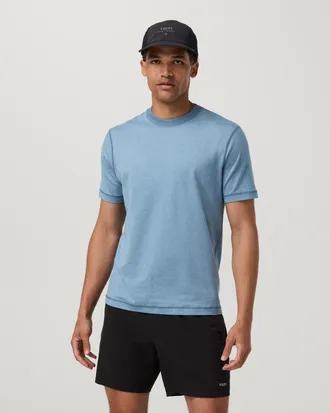 Vuori Clothing Short Sleeve Ponto Performance T-Shirt | Salty Air Heather | Medium