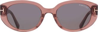 Tom Ford Smoke Oval Ladies Sunglasses FT1296-K 48A 54