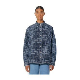 Kenzo Overhemden, Dames, Blauw, S, Denim, Denim Shirts