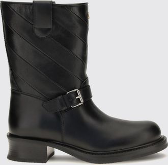 Valentino Garavani Stivali Biker in pelle liscia con VLogo Signature