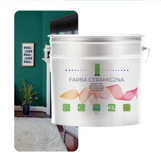 OEM Pintura Cer&aacute;mica Para Paredes Lavable Verde Turquesa Menta 2l Resistente A Las Manchas
