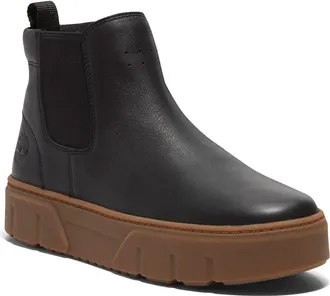 Timberland Laurel Court Pull-On Sneaker Boot in Black Full Grain at Nordstrom, Size 11