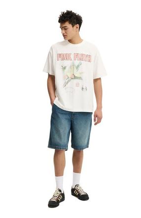 Cotton On Mens Box Fit Premium Music T-Shirt in Vintage White Pink Floyd - at Nordstrom, Size Xx-Small