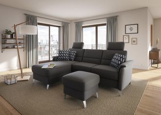 Sit&more Ecksofa »Palmera L-Form, B: 244 cm« optional Bettfunktion & Bettkasten, Federkern