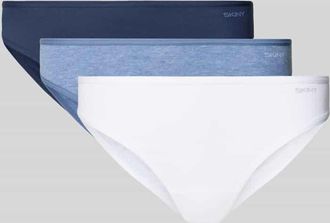 Skiny Skiny Slim Fit Slips mit Logo-Print im 3er-Pack in Blau, Gr&ouml;&szlig;e 36