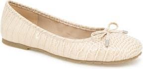 Kenneth Cole Reaction Elstree Ballet Flat in Cream Croco at Nordstrom Rack, Size 5.5