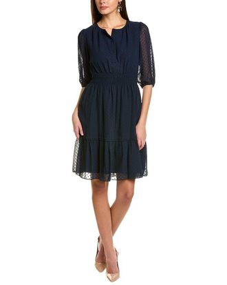 Nanette Lepore Clipped Dot Mini Dress