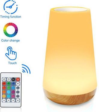 OEM L&aacute;mpara De Noche Led, L&aacute;mpara De Mesita De Noche T&aacute;ctil, Control Remoto, Brillo Ajustable, Bater&iacute;a Recargable, Adecuada Para Dormitorio, Habitaci&oacute;n In