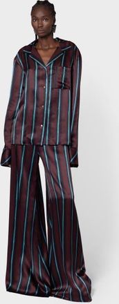 Roksanda Ilincic Arneau Printed Silk Pants in Calliope /Aqua at Nordstrom, Size 8