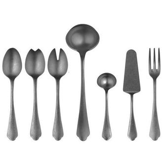 Mepra Dolce Vita Serving Set - 7 Pieces in Pewter Black Gold at Nordstrom