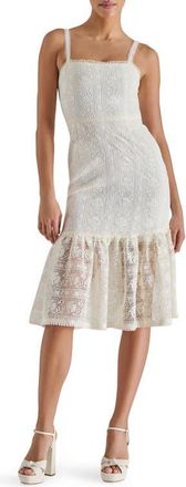 Steve Madden Hartley Lace Dress in Marshmallow at Nordstrom, Size 14