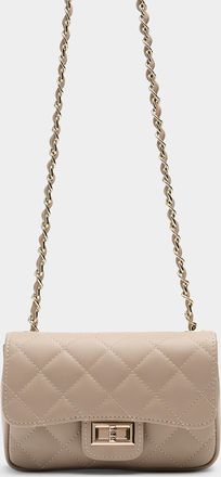 Simons Womens Small quilted smooth leather bag Exclusive collection from Italy