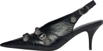 Balenciaga (WMNS) Balenciaga Cagole Slingback 70mm Pumps Black 714251WAD4E1081