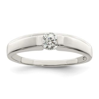 Diamond2Deal Sterling Silver Cubic Zirconia Ring