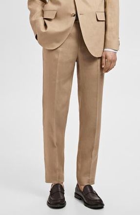 Mango Slim Fit Suit Pants in Beige at Nordstrom Rack, Size 29
