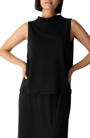 Eileen Fisher Funnel Neck Sleeveless Top in Black at Nordstrom, Size Xx-Small
