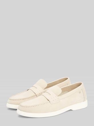 Tommy Hilfiger Slipper aus echtem Leder in Beige, Gr&ouml;&szlig;e 43