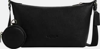 Coach Mens Small Finn Crossbody with Pouch in Pebbled Leather - Black - One Size