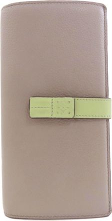 Loewe Gray Green Leather Coin Purse/Coin Case (Pre-Owned)