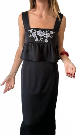 Ciao Lucia Katarina Satin Square Neck Top In Black