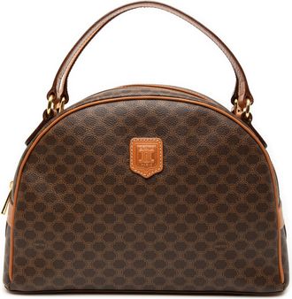 Celine Brown Macadam Coated Canvas Dome Bag