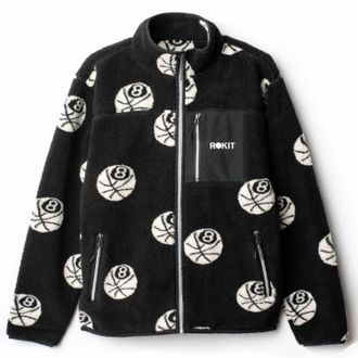 Rokit Mens Misfit Polar Fleece Jacket In Black