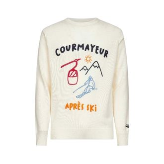 MC2 Saint Barth Truien & Vesten, Heren, Wit, L, Wol, Courmayeur Sweater