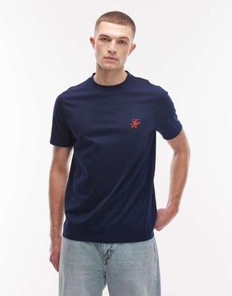 Tommy Hilfiger T-shirt blu navy con monogramma