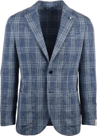 L.B.M. 1911 Blazer Stondato - Heren - Blazers - Blauw - M - Katoen - Jassen