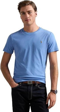 Polo Ralph Lauren Custom Slim Fit Soft Cotton T-Shirt Mens T Shirt Sky Blue : 2XL