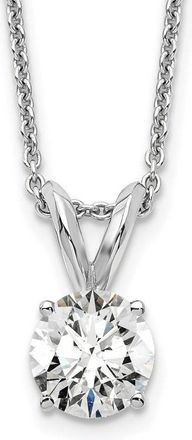 Diamond2Deal 14k Gold 1/2 Ct Lab Grown Diamond Round Solitaire Pendant Necklace 18