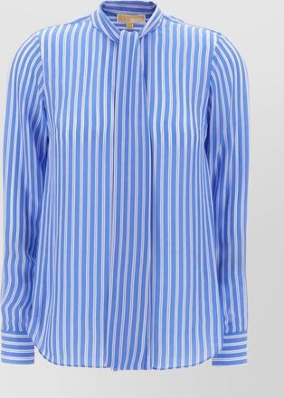 Michael Kors striped motif print blouse with fabric scarf
