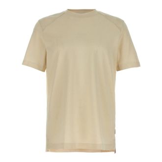 HUGO BOSS Tops, Heren, Beige, L, Katoen, Thompson 207 Honeycomb Stretch Katoenen T-Shirt