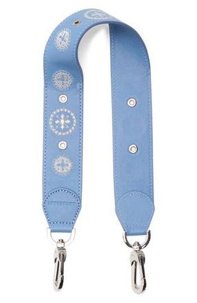 Longchamp Studded Leather Bag Strap in Blue Mist at Nordstrom Rack