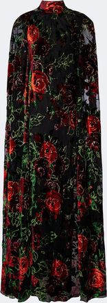 Rodarte Floral devor&eacute; velvet gown