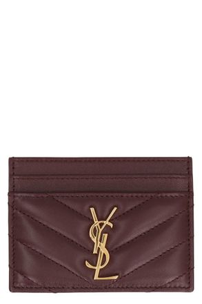 Saint Laurent Cassandre Quilted Leather Card Holder