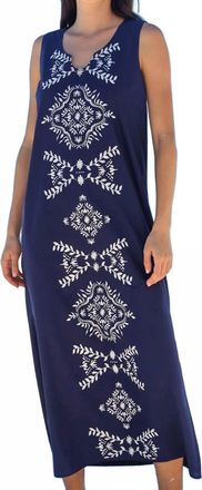 Cabana Life Side Slit Maxi Dress In Navy