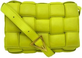 Bottega Veneta Pre-owned Cross Body Bags, female, Green, Size: ONE SIZE Pre-owned Vintage Leather Shoulder Bag