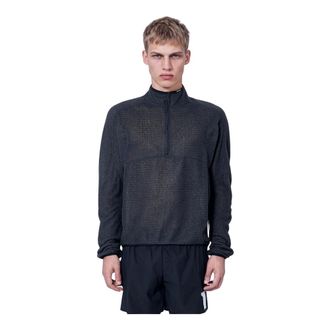 SATISFY Fuzz Fleece AD Half-Zip - Sport - Hombre - Negro - S