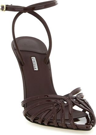 Le Silla Womens Embrace Heel Brown Calfskin Leather