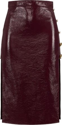 Elisabetta Franchi button-detail midi skirt - Brown
