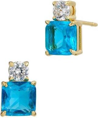 Savvy Cie Jewels Cubic Zirconia Birthstone Stud Earrings in December at Nordstrom Rack