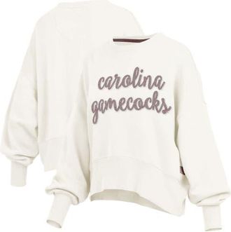 Pressbox Womens Pressbox Cream South Carolina Gamecocks Chelsea Oversized Pullover Sweatshirt at Nordstrom, Size Xx-Large