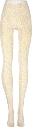 Wolford Floral Net Tights - Dames - Pantys - Beige - L - Wol - Ondergoed
