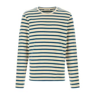 Jil Sander Round-neck Knitwear, male, Multicolor, Size: XL Cotton Crew-Neck T-Shirt