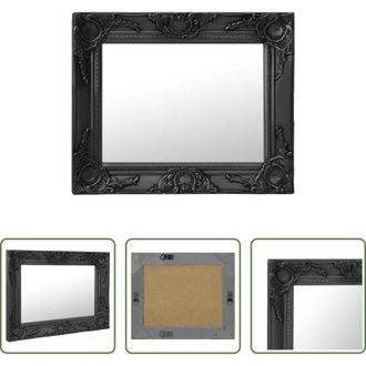 vidaXL Specchio barocco - Specchio da Parete Stile Barocco 50x40 cm Nero